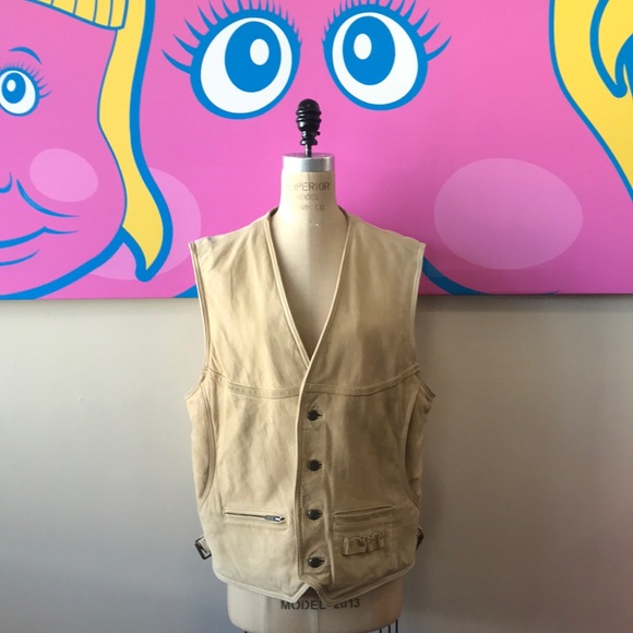 Wilsons Leather Other - Wilson’s Leather Tan Sporting Hunting Vest Vintage